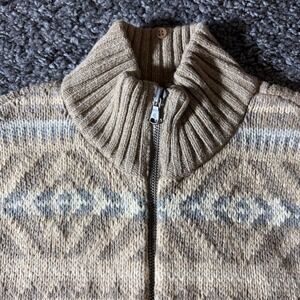 Lauren Ralph Lauren Vest Womens L Fair Isle Nordic Winter Cozy Lounge Casual